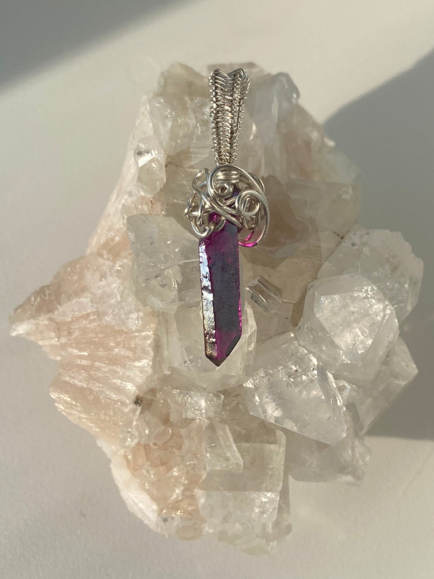 Aura Quartz (Purple) Pendant – Intuition, Self-Doubt Buster & Luck