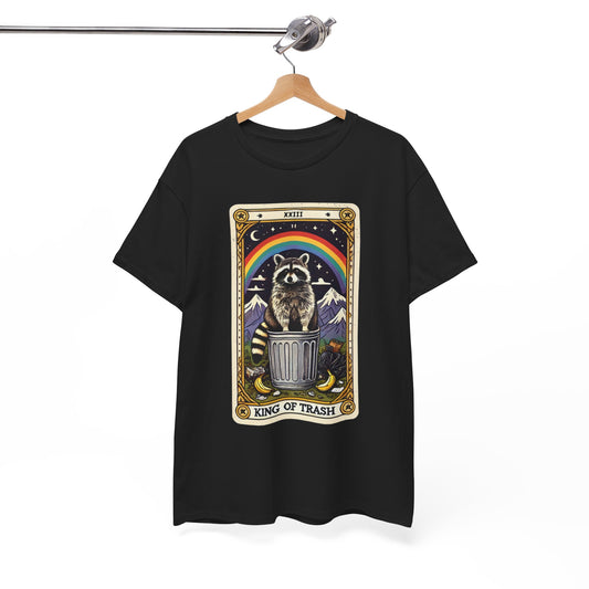 King of Trash Tarot - The Raccoon Royalty Tee (Unisex Heavy Cotton)