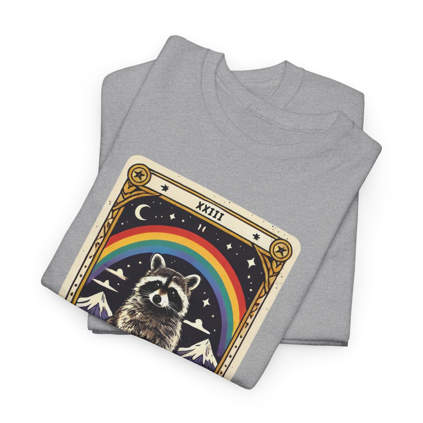 King of Trash Tarot - The Raccoon Royalty Tee (Unisex Heavy Cotton)