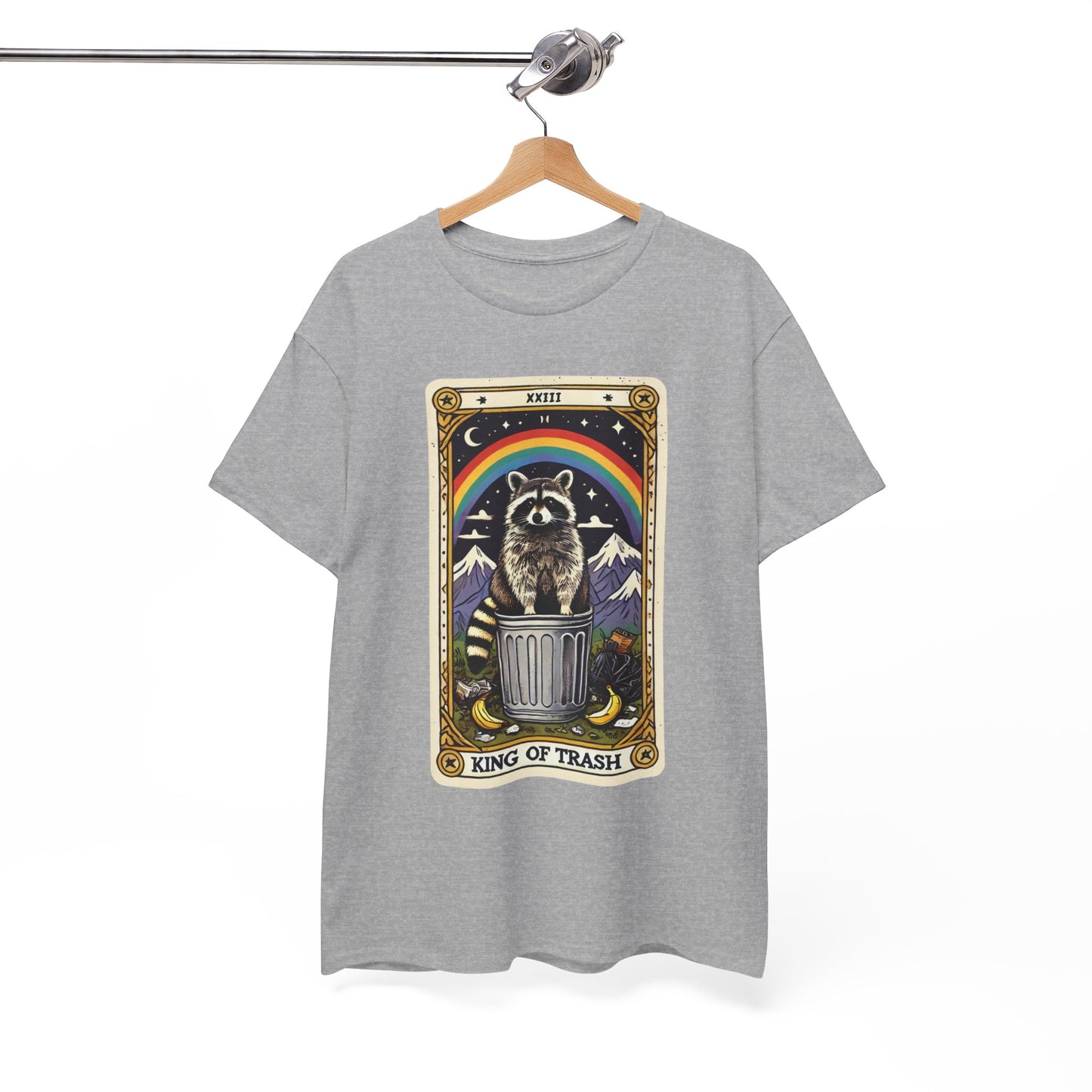 King of Trash Tarot - The Raccoon Royalty Tee (Unisex Heavy Cotton)