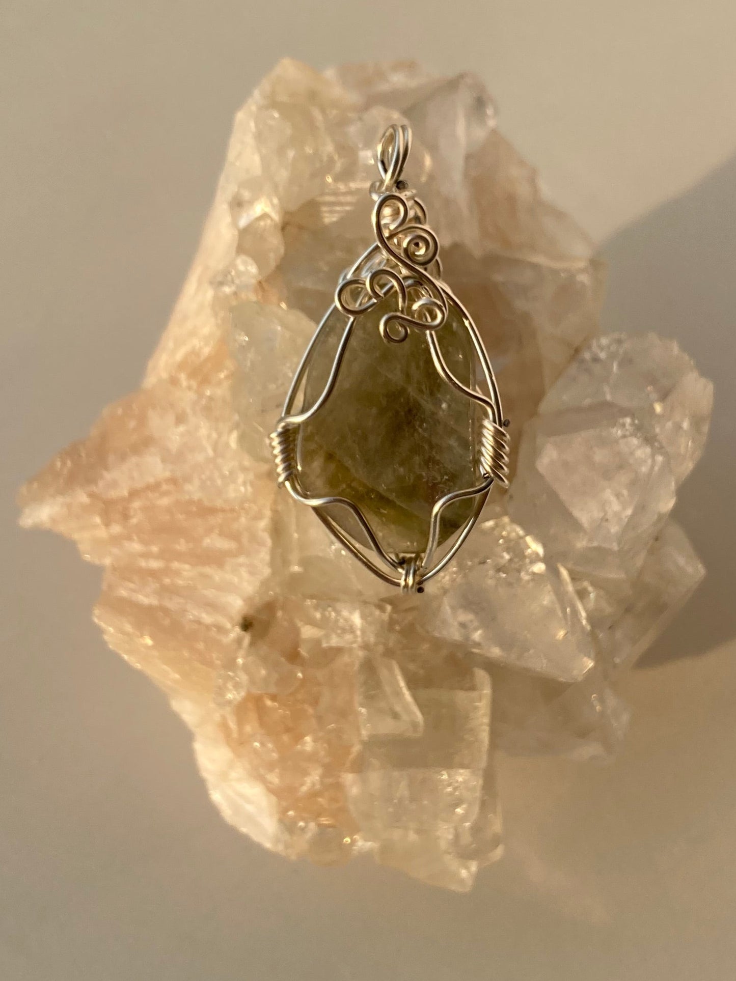 Prasiolite (Green Amethyst) Pendant – Heart Healing, Divine Will & Earth Connection