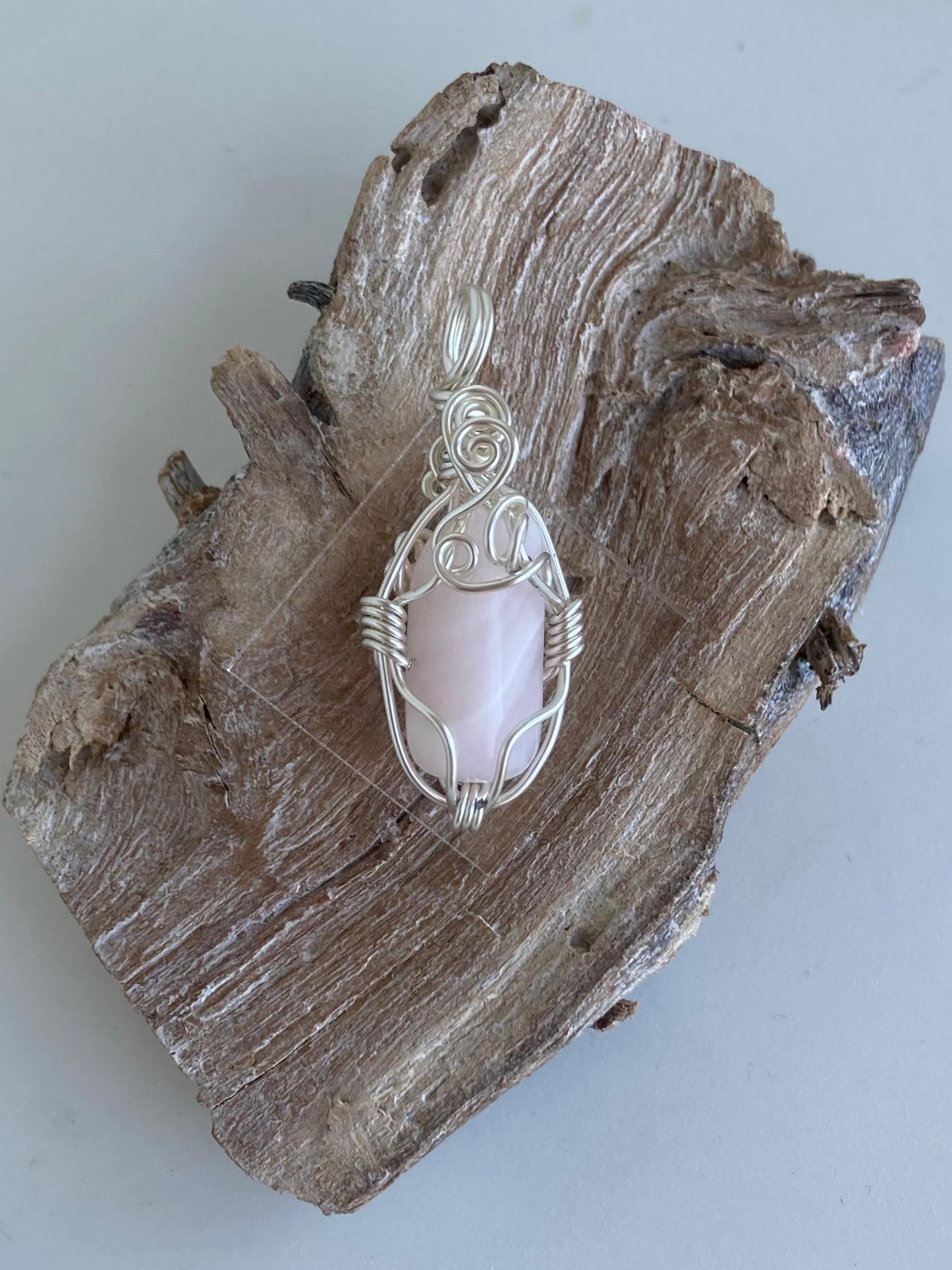 Calcite Pendant (Pink Mangano) – Anxiety & Stress Relief, Self Love & Heart Chakra