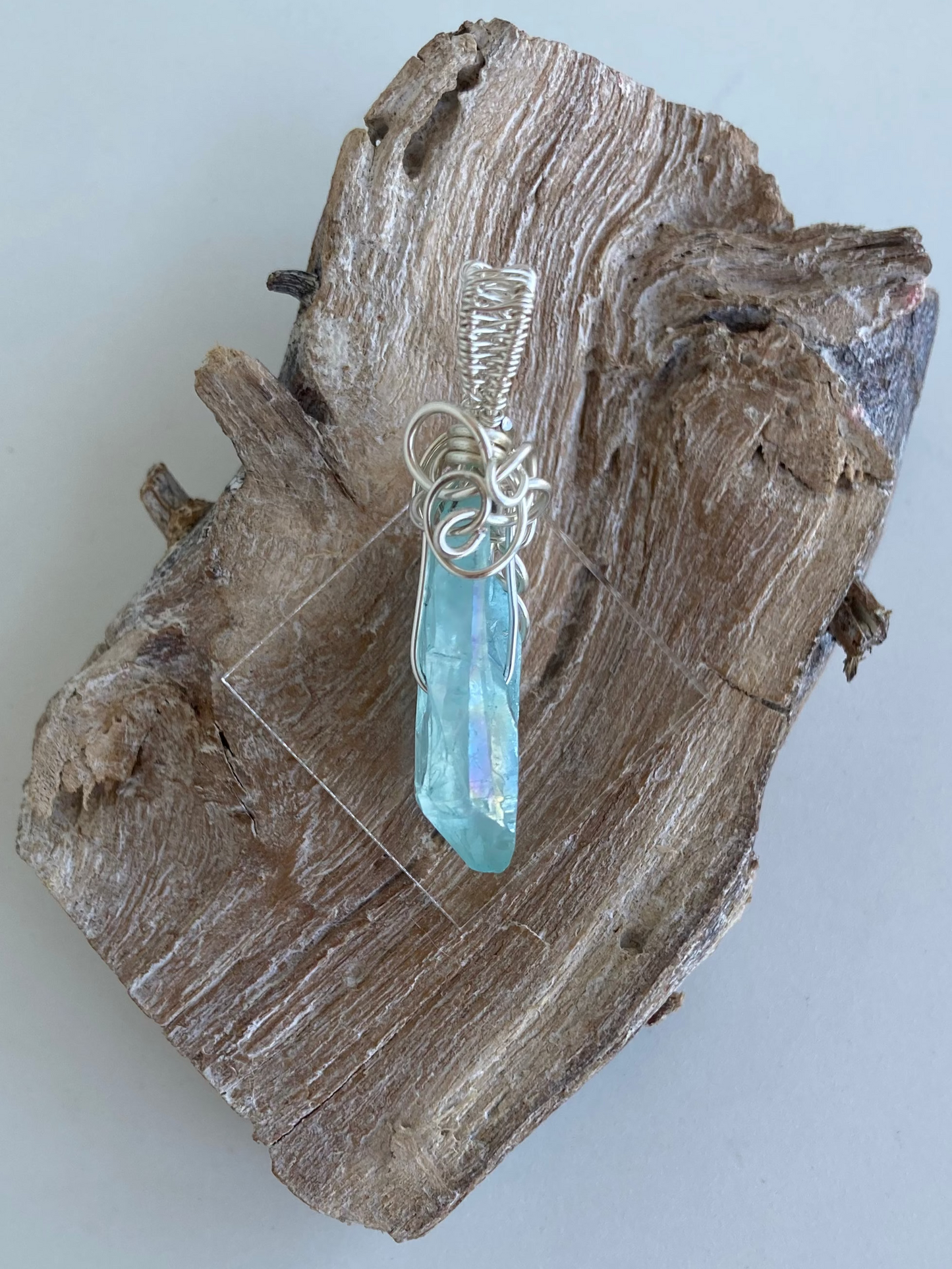 Aura Quartz (Sky Blue) Pendant – Divine Insight, Truthful Expression & Intuitive Communication