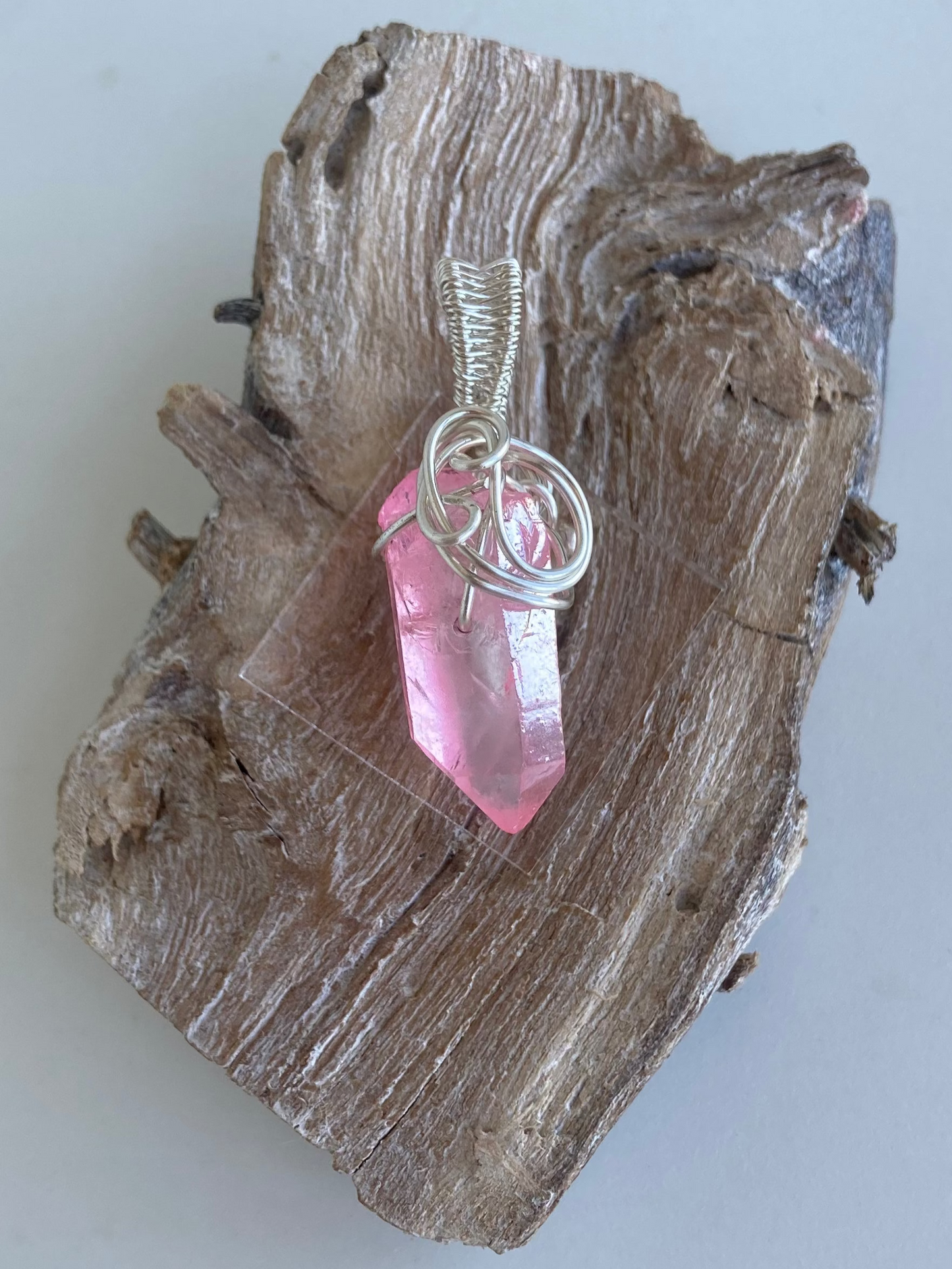 Aura Quartz (Pink) Pendant – Divine Love, Inner Peace & Heart-Mind Harmony