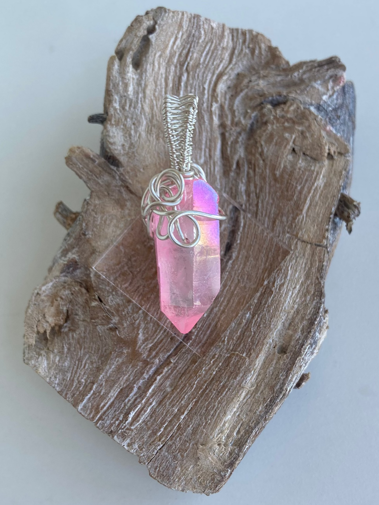 Aura Quartz (Pink) Pendant – Divine Love, Inner Peace & Heart-Mind Harmony