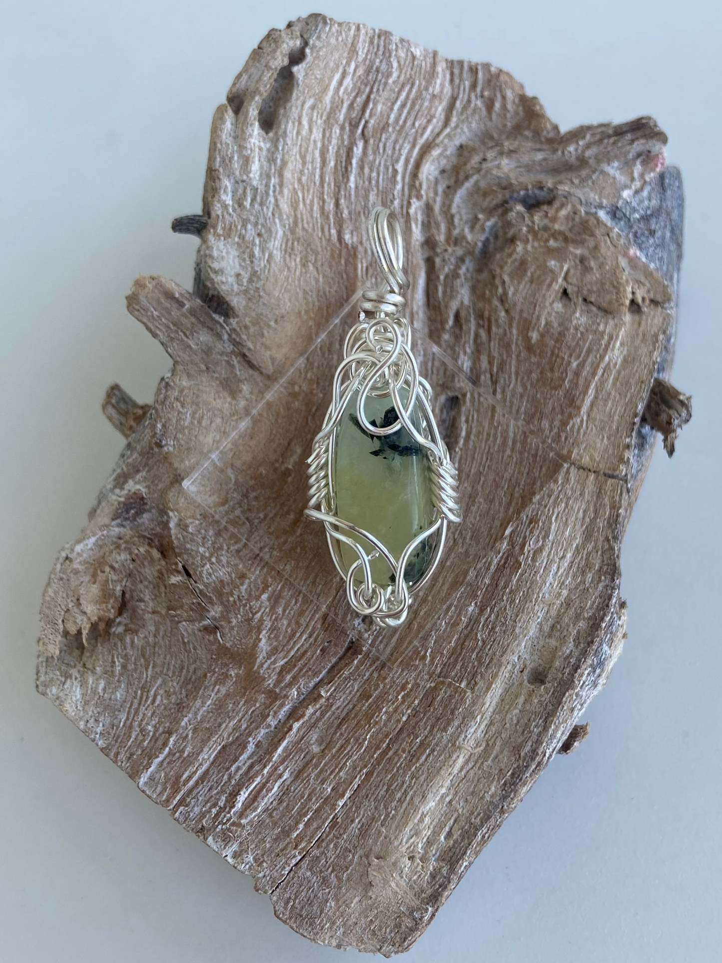 Prehnite Pendant – Heart Wisdom, Grounded Joy & Renewed Energy Flow