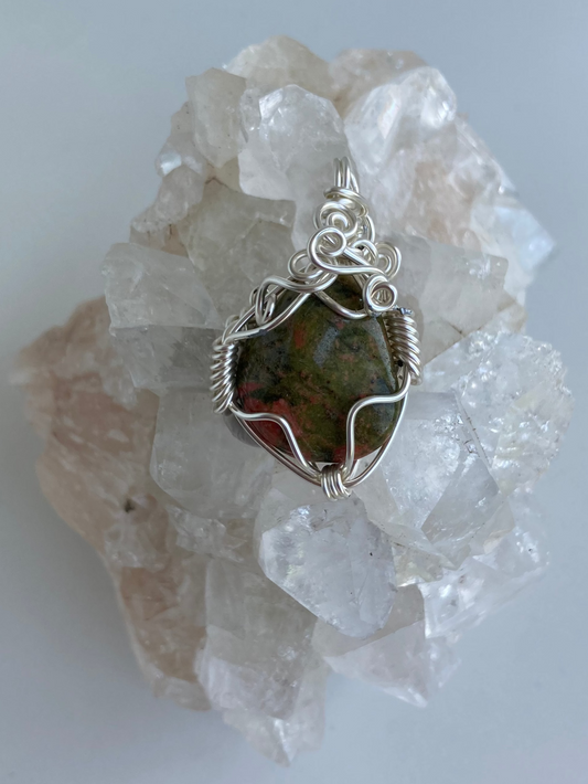 Unakite Pendant – Emotional Healing, Patience & Heart Balance