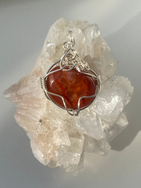 Carnelian Pendant – Chakra Activation, Courage & Procrastination Buster