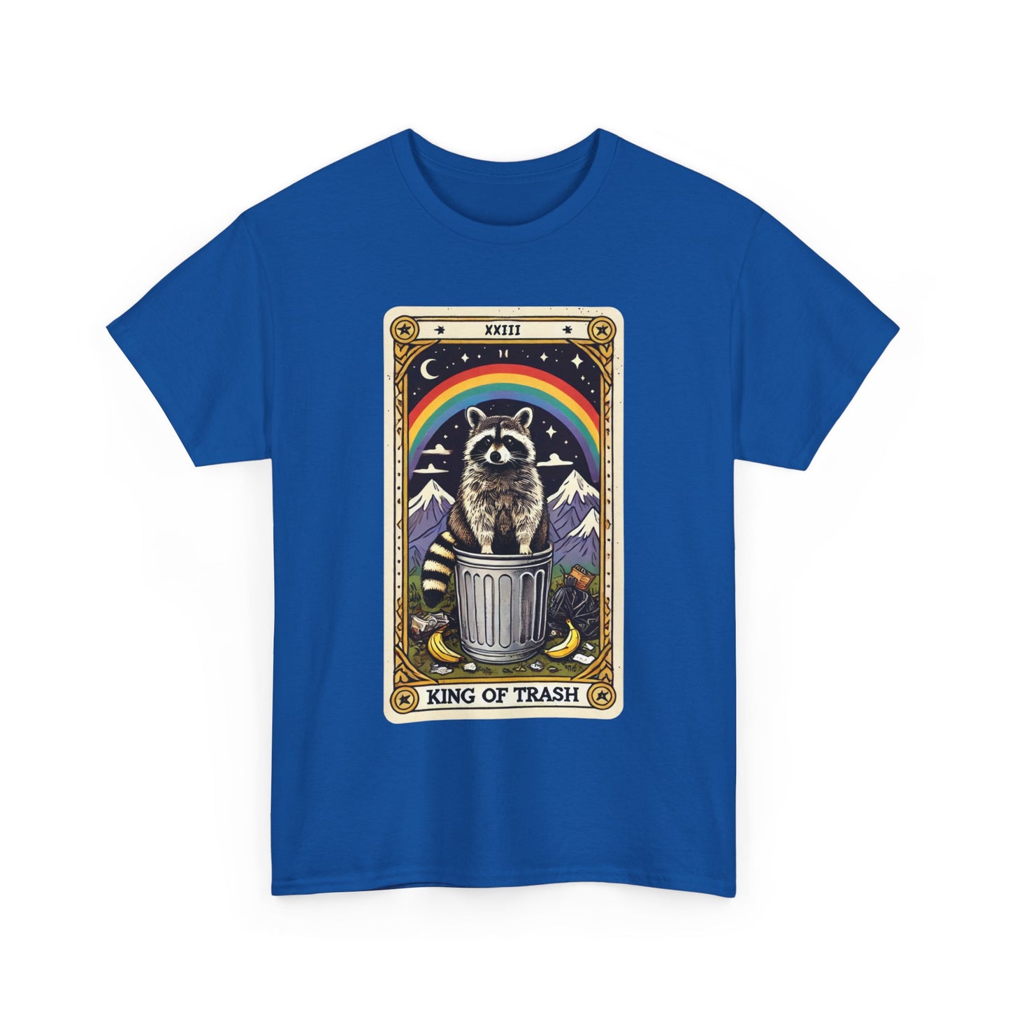 King of Trash Tarot - The Raccoon Royalty Tee (Unisex Heavy Cotton)