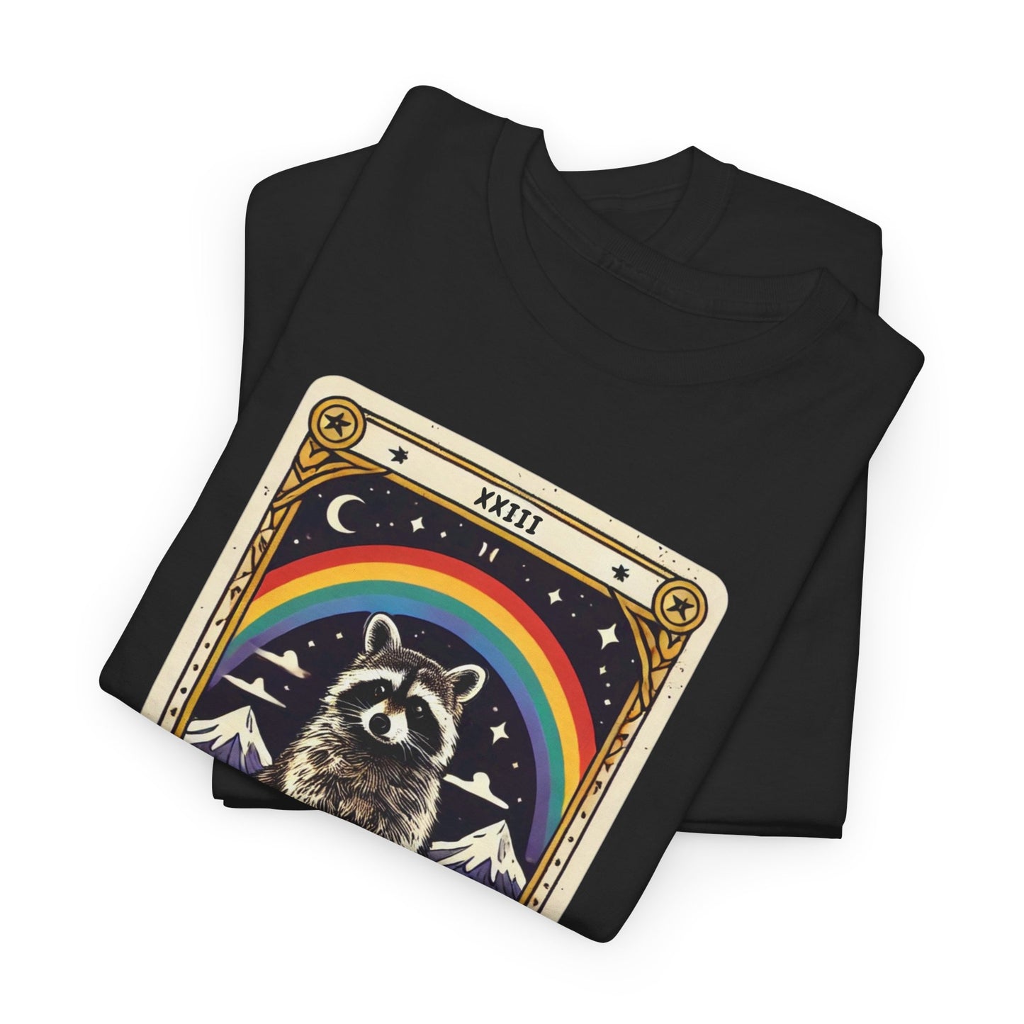 King of Trash Tarot - The Raccoon Royalty Tee (Unisex Heavy Cotton)
