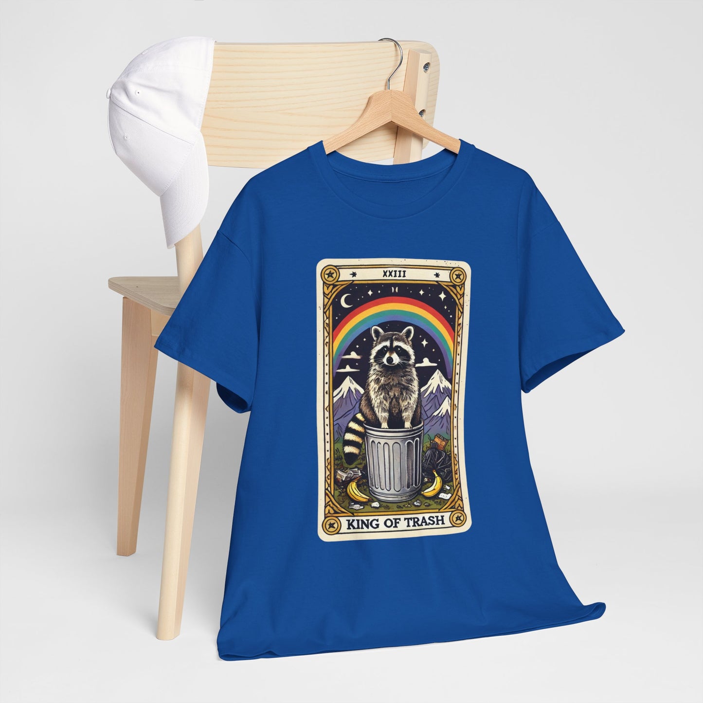 King of Trash Tarot - The Raccoon Royalty Tee (Unisex Heavy Cotton)
