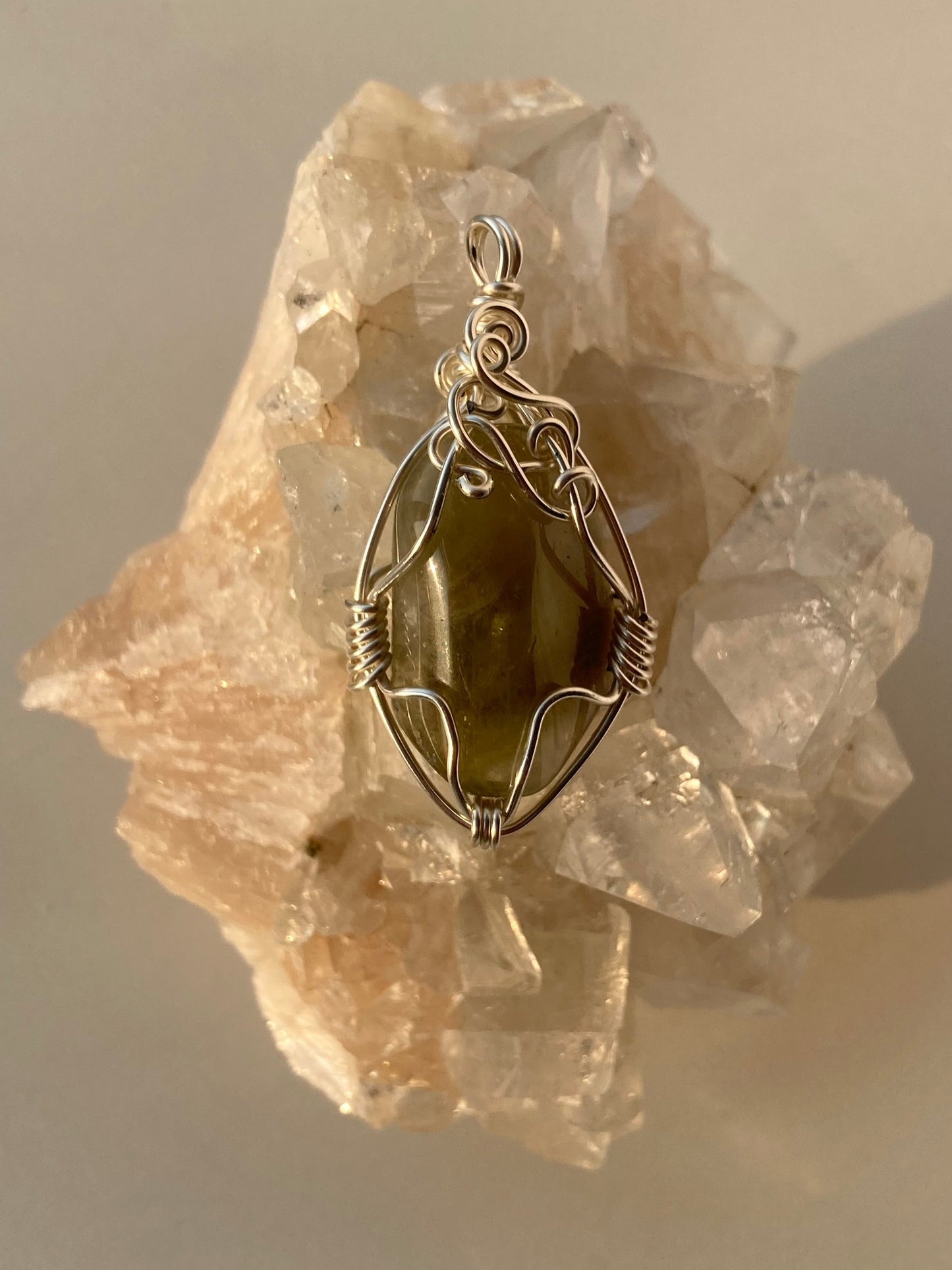 Prasiolite (Green Amethyst) Pendant – Heart Healing, Divine Will & Earth Connection