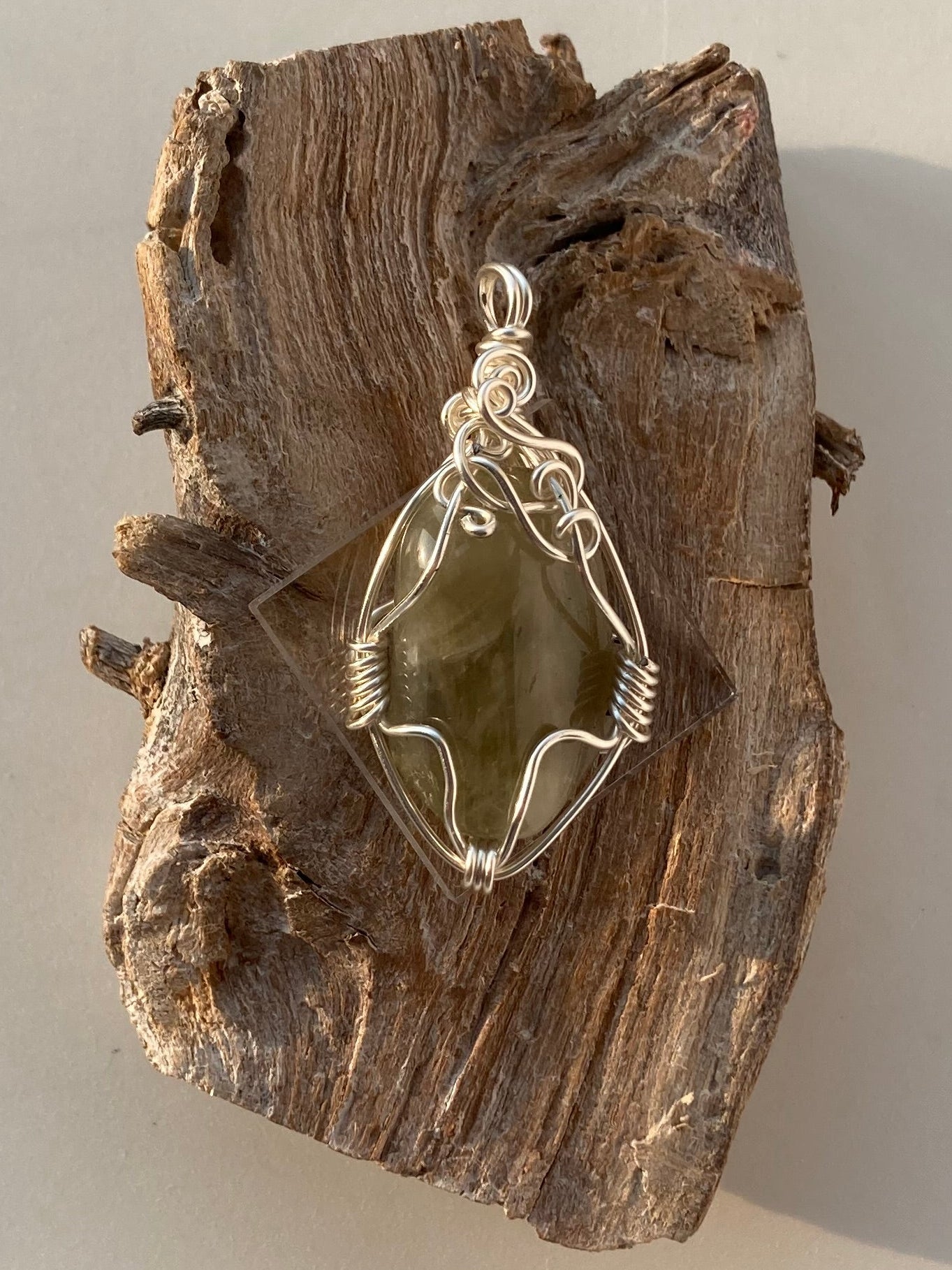 Prasiolite (Green Amethyst) Pendant – Heart Healing, Divine Will & Earth Connection