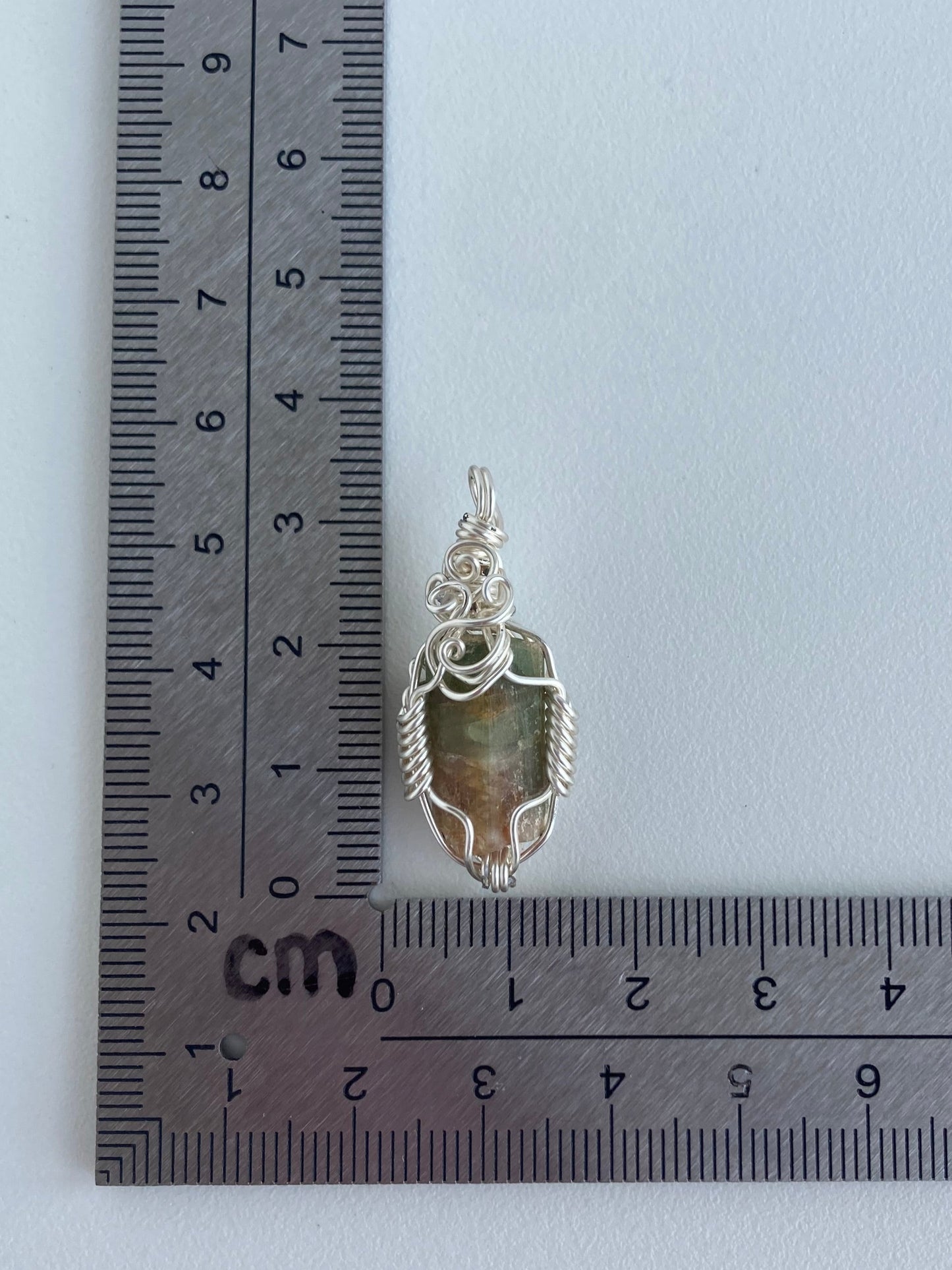 Green/Pink Tourmaline Pendant – Heart Chakra Healing & Activation, Love, Soothing