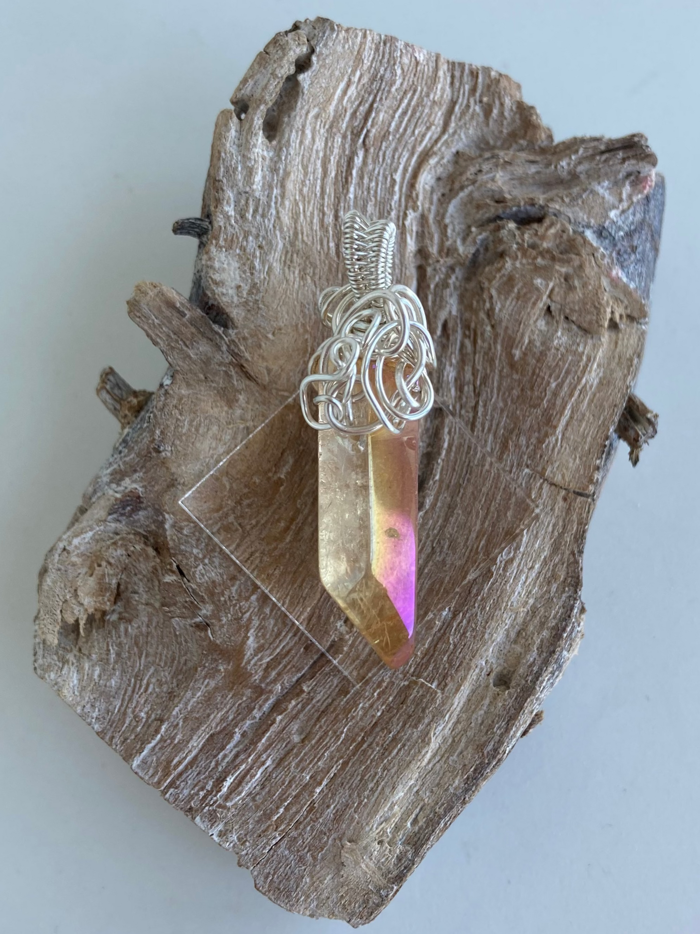 Aura Quartz (Tangerine) Pendant – Creativity, Confidence & Vitality