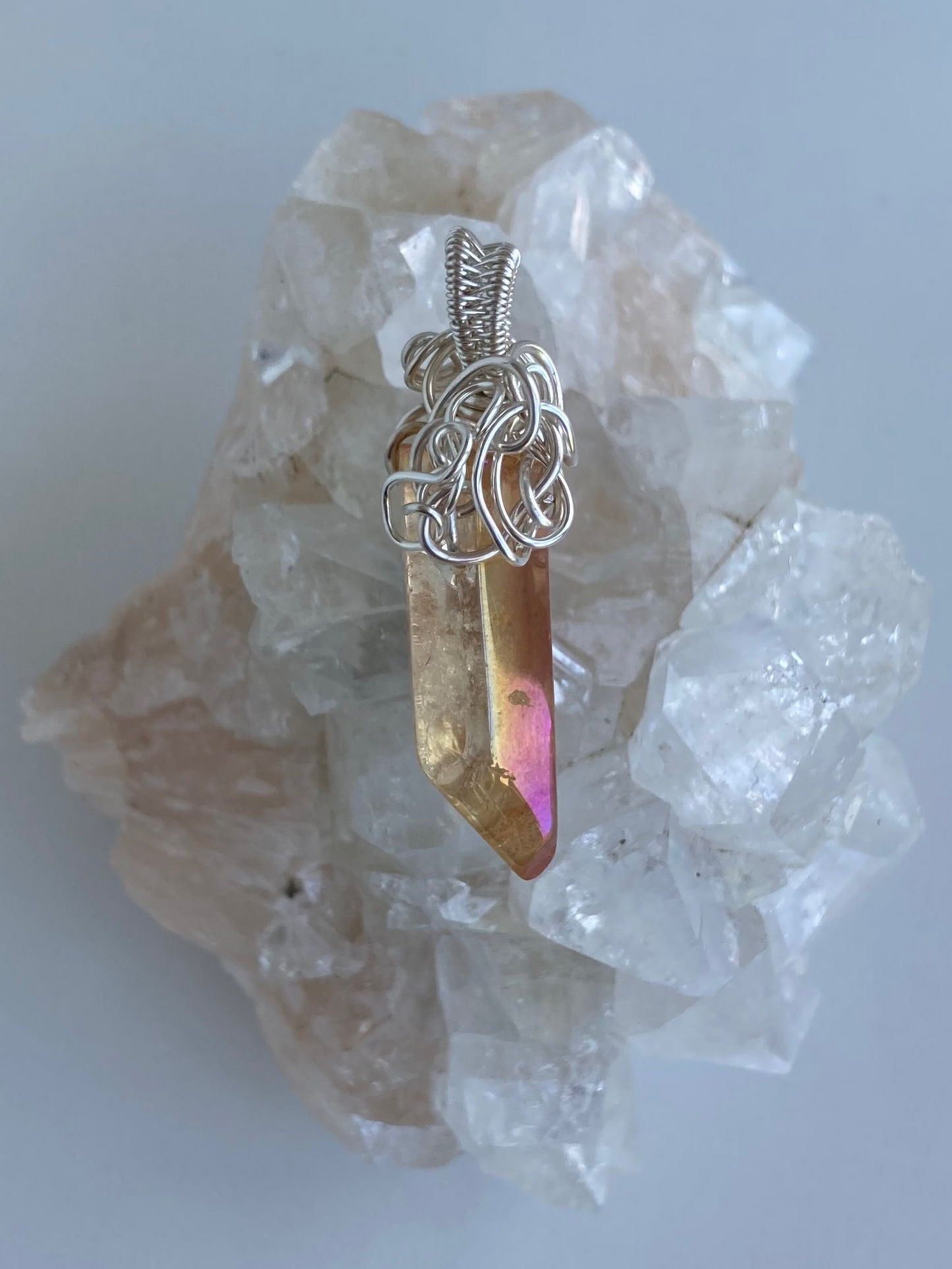 Aura Quartz (Tangerine) Pendant – Creativity, Confidence & Vitality
