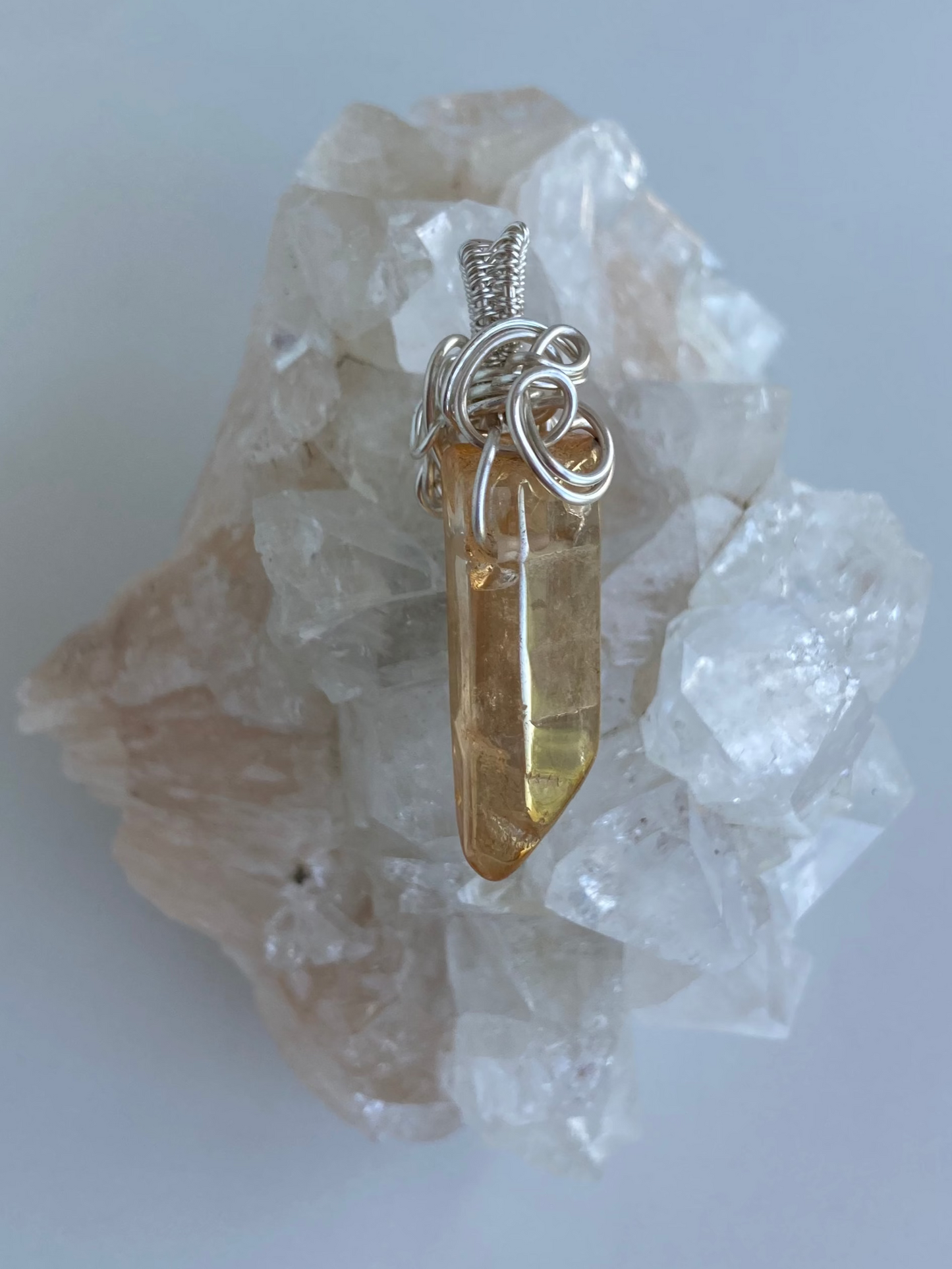 Aura Quartz (Tangerine) Pendant – Creativity, Confidence & Vitality