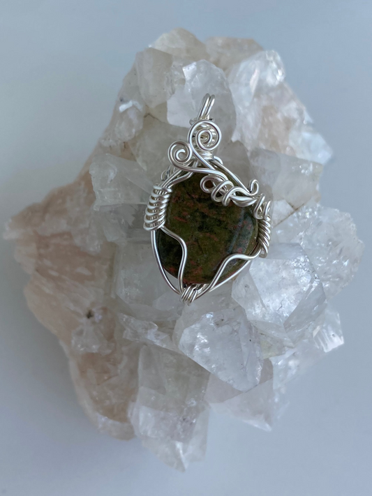Unakite Pendant – Emotional Healing, Patience & Heart Balance
