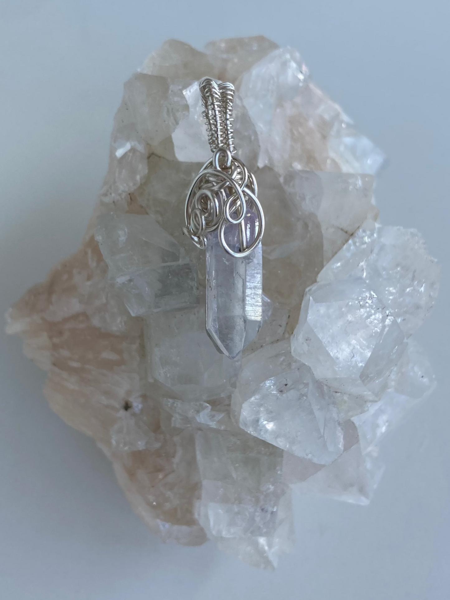 Aura Quartz (Lilac) Pendant – Divine Path, Peaceful Clarity & Claircognizance