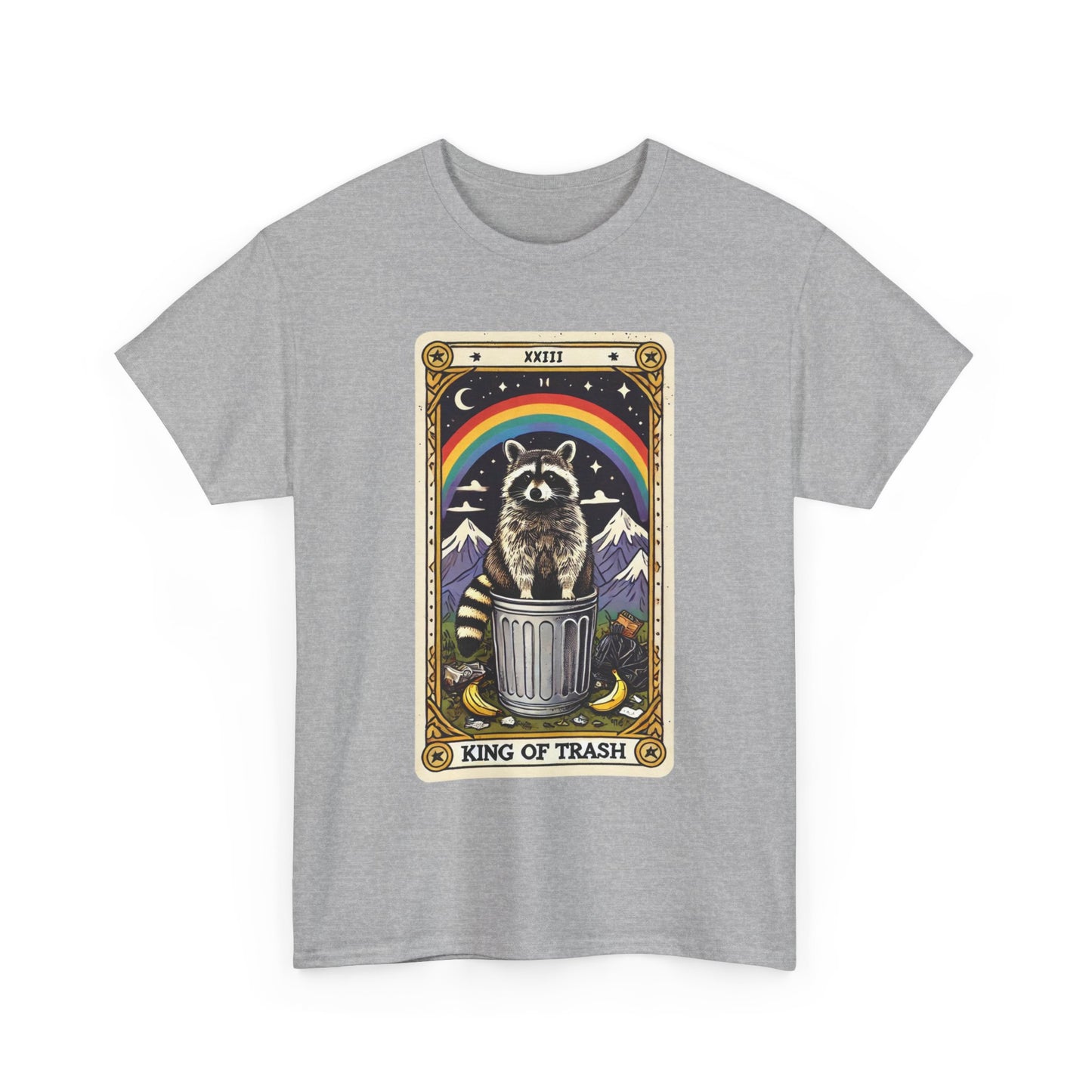 King of Trash Tarot - The Raccoon Royalty Tee (Unisex Heavy Cotton)