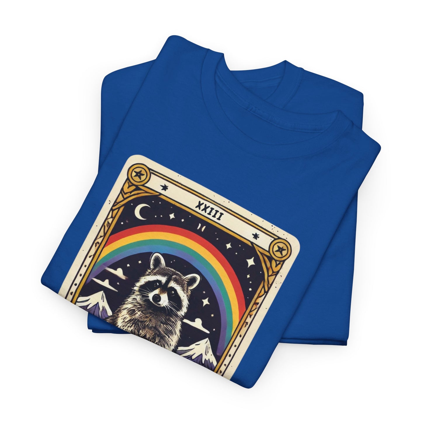 King of Trash Tarot - The Raccoon Royalty Tee (Unisex Heavy Cotton)