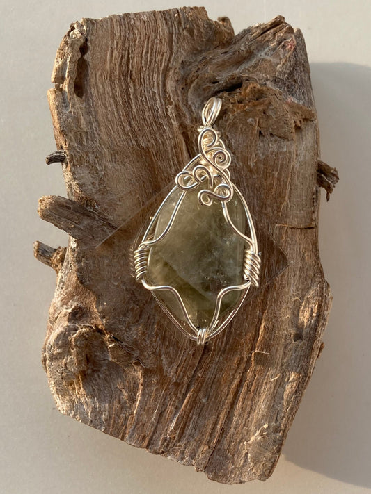 Prasiolite (Green Amethyst) Pendant – Heart Healing, Divine Will & Earth Connection